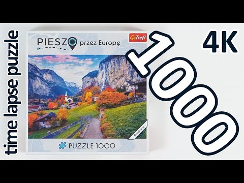 Puzzle time lapse - 1000 Trefl - Switzerland (4K)