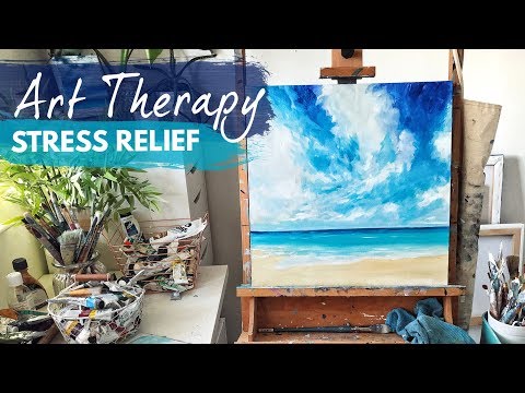 PAINTING TUTORIAL Acrylic Ocean for Beginners | Katie Jobling Art