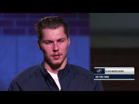 Elvis Merzļikins Thankful For Blue Jackets Fans (Oct. 25, 2021)