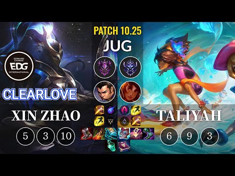 EDG Clearlove Xin Zhao vs Taliyah Jungle - KR Patch 10.25