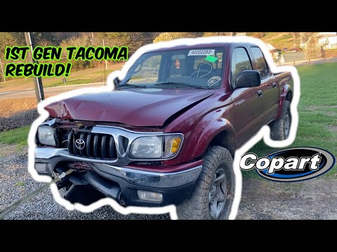 We bought a wrecked 1st Gen Tacoma to REBUILD from Copart!