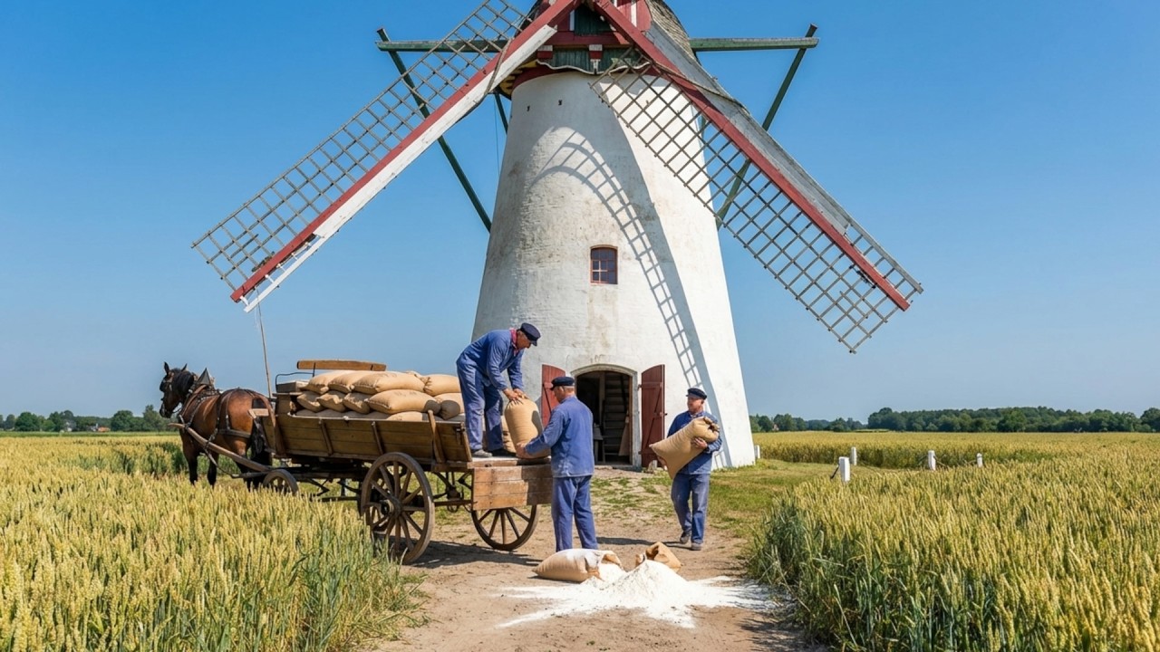 Before Electricity, Windmills Worked Like This!