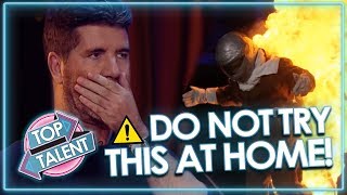 SUPER DANGEROUS AUDITIONS Send Judges Into Meltdown! *DON'T TRY THIS AT HOME* | Top Talent