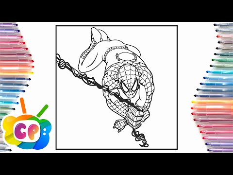 Spider-man coloring pages/ Spider-man flies on a web/Syntact - Ego [NCS Release]