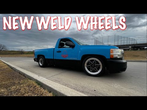 NEW WELD VENTURA 6 RACING WHEELS ON MY RACE TRUCK