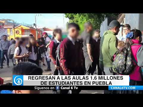Video: Regresan a las aulas 1.6 millones de estudiantes en Puebla