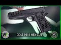 Страйкбольный пистолет (WE) Colt 1911 HEX CUT Black
