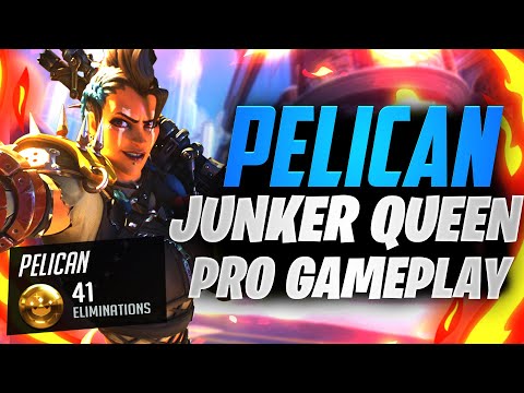 Pelican Pro Korean Junker Queen! 41 elims! [ Overwatch 2 Beta Gameplay ]