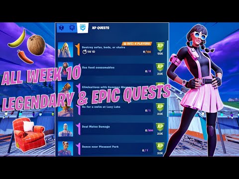 Fortnite All *LEAKED* Week 10 Legendary & Epic Quests(Challenges) Guide - Chapter 2 Season 5