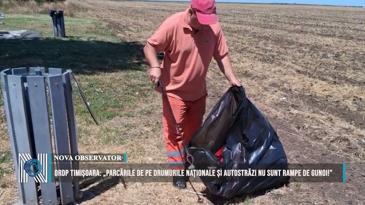 DRDP Timișoara: „Parcările de pe drumurile naționale și autostrăzi nu sunt rampe de gunoi!”
