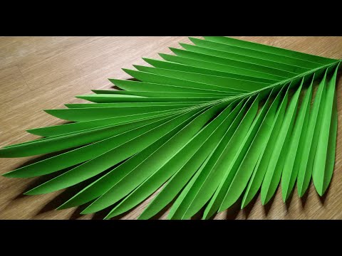 DIY GIANT LEAVES | HOW TO MAKE COCONUT LEAVES | PAPER PALM LEAVES FOR HOME DECORATION