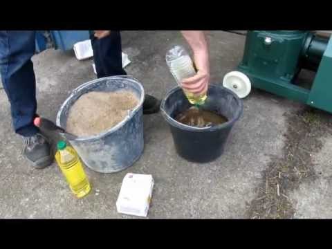 Pelletpresse einschleifen, Pelletiermaschine erster Einsatz