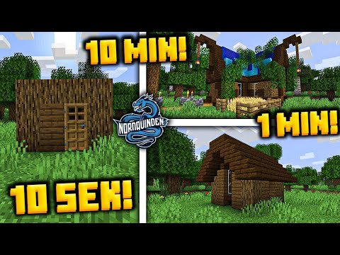 Bygger HUS på 10 sek, 1 min og 10 minutter.. 😱🏡