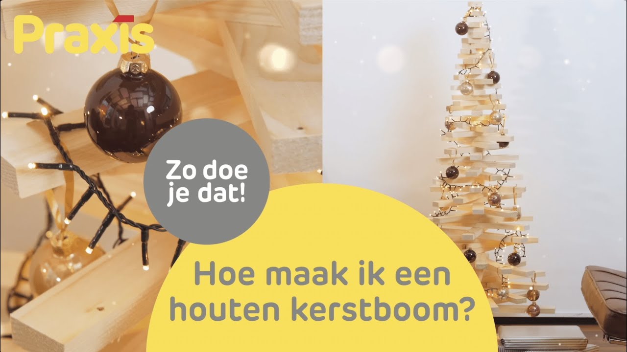 Houten kerstboom maken