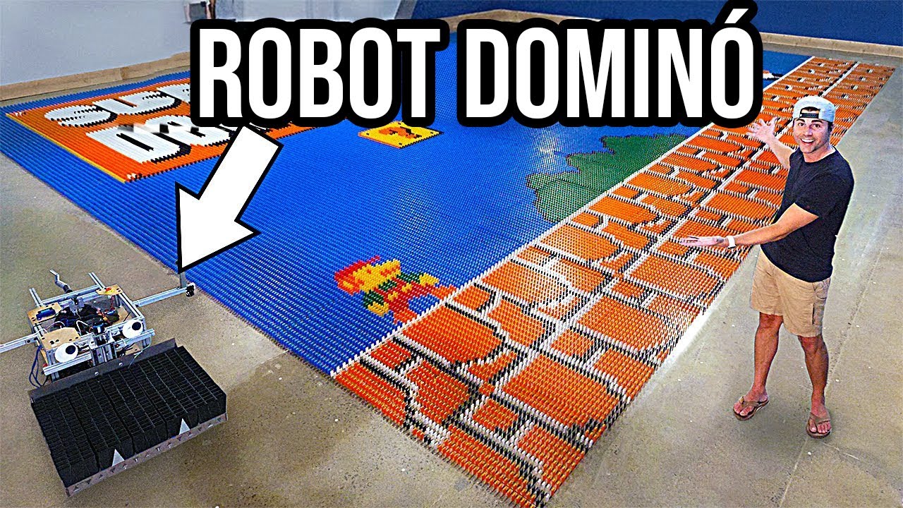 ROBOT Rompe el Record Mundial de Dominó - 100,000 Fichas en 24hrs