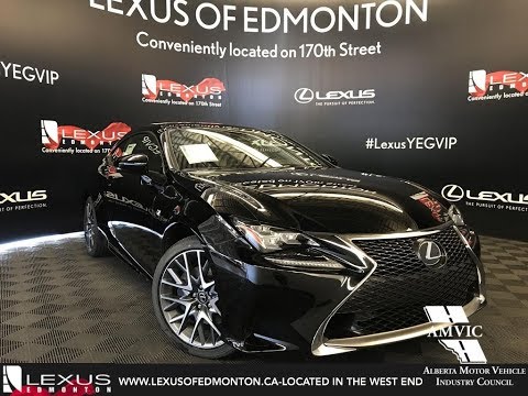 Black 2018 Lexus RC 350 F Sport Series 2 Walkaround Review Downtown Edmonton Alberta