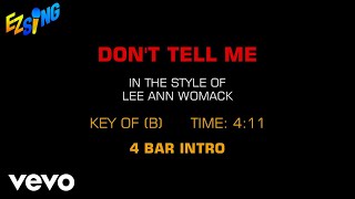 Lee Ann Womack - Don't Tell Me (Karaoke EZ Sing)