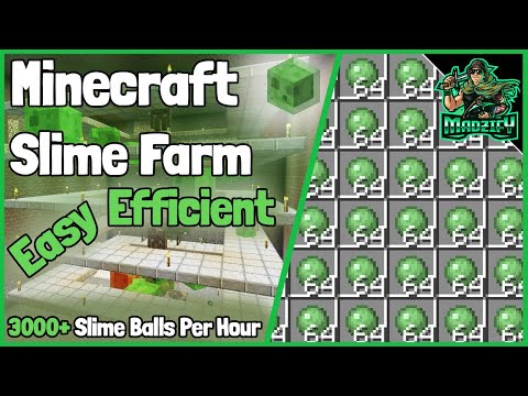 EASY & EFFICIENT Slime Farm Tutorial! Minecraft 1.18 (3000+ Slime Balls P/H)