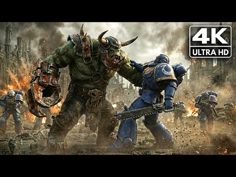 WARHAMMER 40K Space Marines vs. Ork Horde Cinematic Movie (2026) 4K-Ultra HD