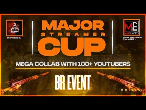 KGI PLAYS MAJOR STREAMERS CUP l BATTLE ROYALE EVENT l 100+ YOUTUBERS MEGA COLLAB STREAM
