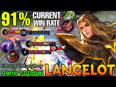 91% Current Win Rate Lancelot Damage Build - Top 1 Global Lancelot by ELPutra VS Everybody - MLBB