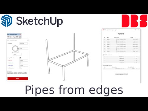 SketchUp extension: Pipes from edges
