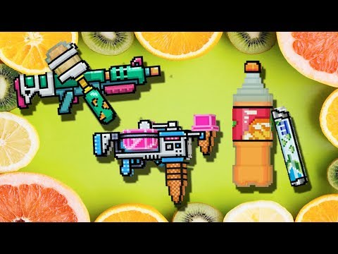 Mr. Fruit Set - Pixel Gun 3D Gameplay (Orange Killer & Ice Cream Thrower & Soda + Pop)