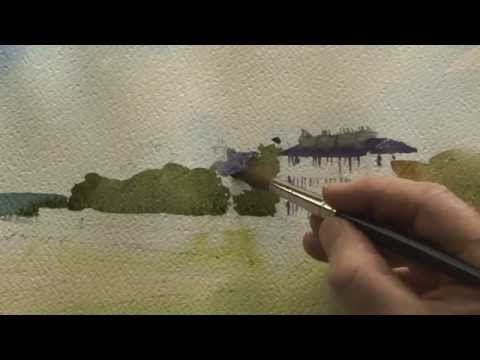 Grahame Boothによる水彩画でホーリーウッドを描く www.grahamebooth.com (Painting Holywood in Watercolour by Grahame Booth  www.grahamebooth.com)