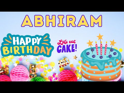 Happy Birthday Abhiram, Birthday of Abhiram, Best Birthday Wishes, hbd