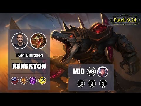TSM Bjergsen Renekton MID vs Irelia | LOL | S9 NA Master - Full Gameplay