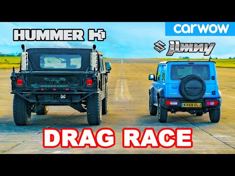Hummer H1 vs Suzuki Jimny - DRAG RACE *A.S. 🇺🇸 vs Jepang 🇯🇵 *
