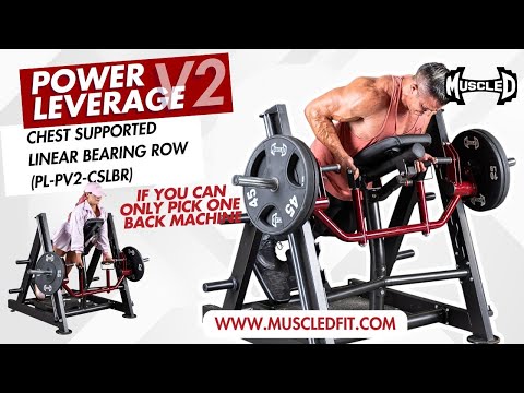 Muscle D Commercial Plate Loaded Power Leverage V2 Chest Supported Linear Bearing Row (PL-PV2-CSLBR)