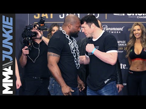 Bellator 192 ceremonial weigh-in face-offs