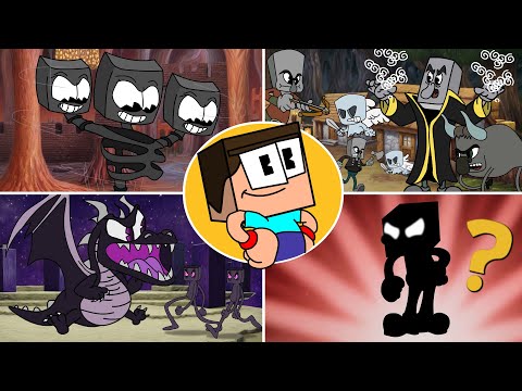 CUPHEAD VS MINECRAFT BOSSES (BOSS BATTLE ANIMATION)