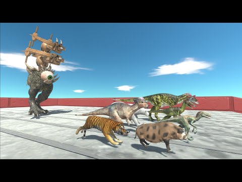 Trying to escape from DOUBLE BALLISTA MONSTER - Animal Revolt Battle Simulator ARBS