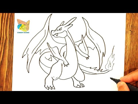comment dessiner mega dracaufeu y