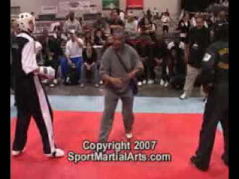 Drew Christian v Alex Lane - Men's sparring run offs - 2007 Compete Nationals