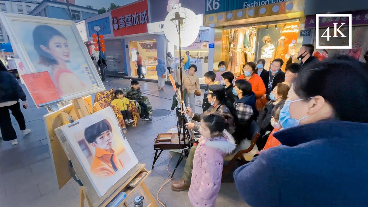 Immersive street-level walking tour through Hangzhou Wulin, China, showcasing authentic urban landscapes, local architecture, and the vibrant atmosphere of the city's neighborhoods