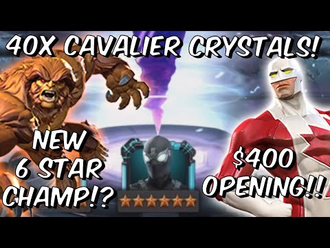 40x 6 Star Guardian & Sasquatch Cavalier Crystal Opening - NEW 6 STAR? - Marvel Contest of Champions