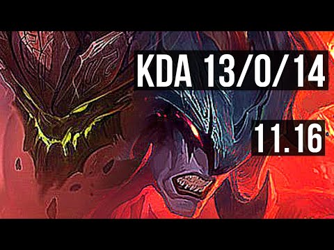 MALPHITE vs AATROX (TOP) | 13/0/14, Legendary, 6 solo kills | KR Diamond | v11.16