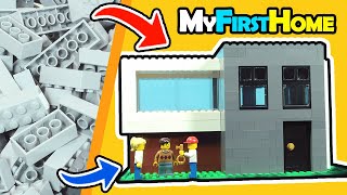 I Build my First Small Modern LEGO House - MOC | Step-by-Step Speed Build