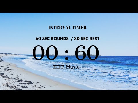 INTERVAL TIMER 1 MIN WORK / 30 SEC REST with  almost 60 minutes complete workout / HIIT MUSIC