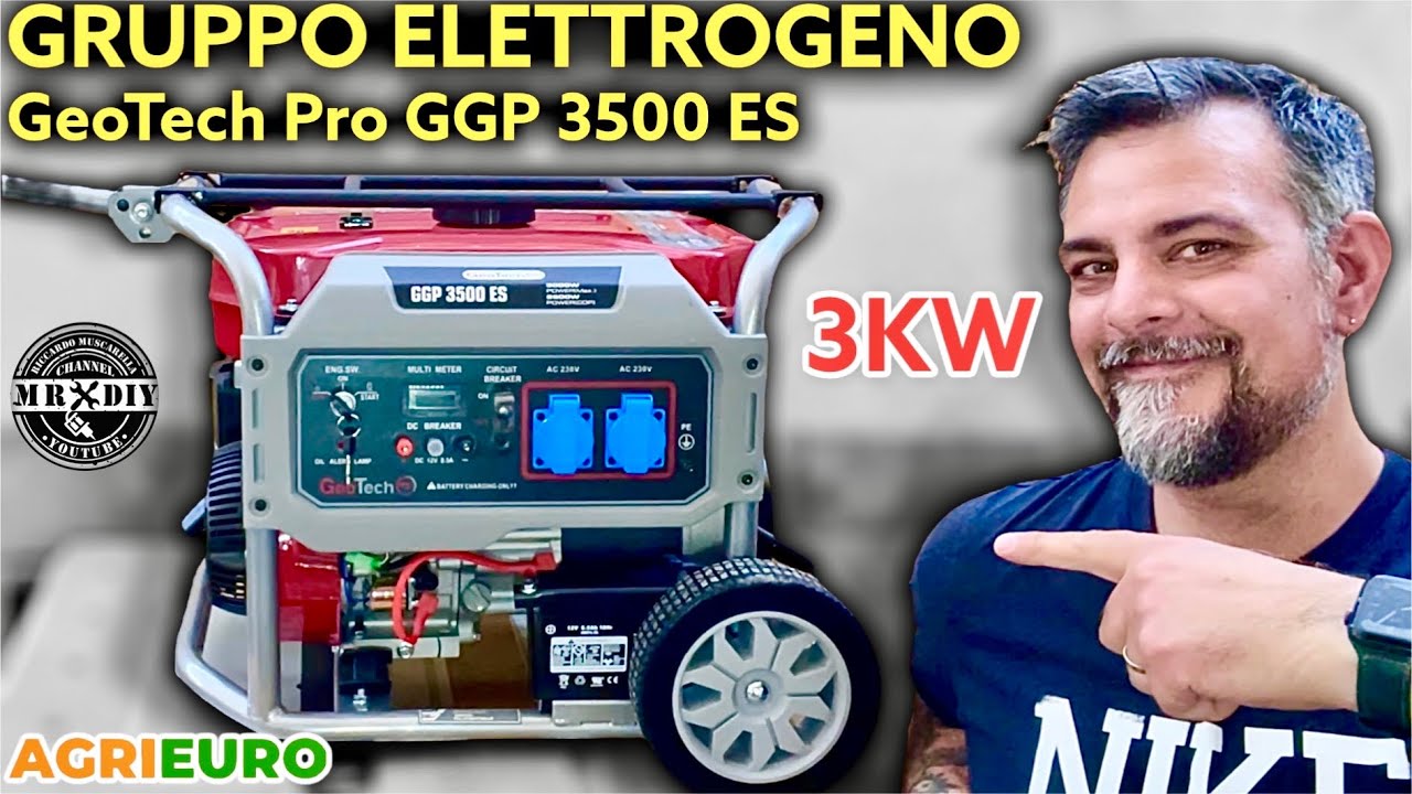Come funziona il gruppo elettrogeno da 3000W GeoTech Pro GGP 3500 ES. Con avviamento elettrico
