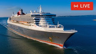 SHIPS TV - Queen Mary 2 Arriving at the Port of Southampton (LIVE)