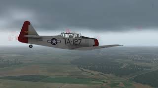 X-plane 11 North American T6 flight from EBAW - EBBR