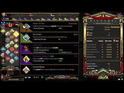 Hades Any Heat Speedrun, Eris Rail, 7:10 IGT