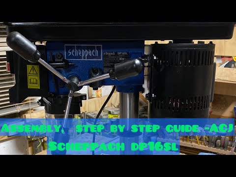 Scheppach DP16SL Drill Press. How to assemble the drill press step by step. Aloha Coast Joinery.