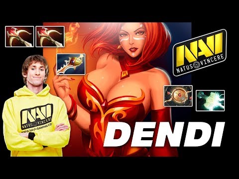 Dendi Lina HARD CARRY - Dota 2 Pro MMR Gameplay