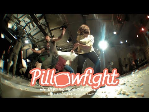 World Pillow Fight Day Bilbao 2018 Sábado 7 de Abril Sala Garabia de ZAWP Bilbao