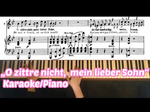 Zauberflöte, Königin „O zittre nicht, mein lieber Sohn“ Karaoke, Piano accompaniment, score&english